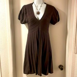 Brown sweater dress